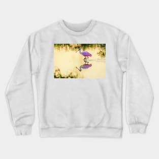 Roseate Spoonbill At Sunrise Crewneck Sweatshirt